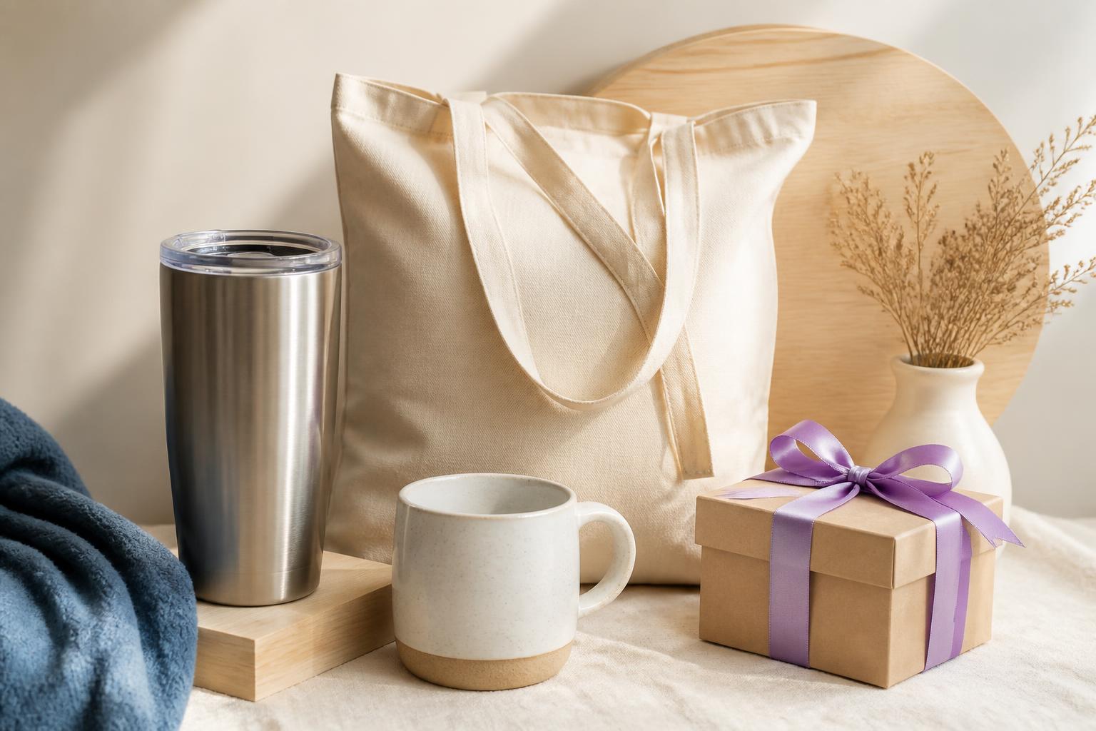 Personalized keepsake box, pouch, mug and a wrapped gift